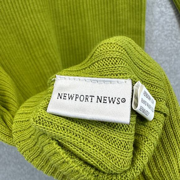 Newport News Sweater Dress Womens Size S Green 100% Acrylic Turtleneck Ribbed - Picture 4 of 11